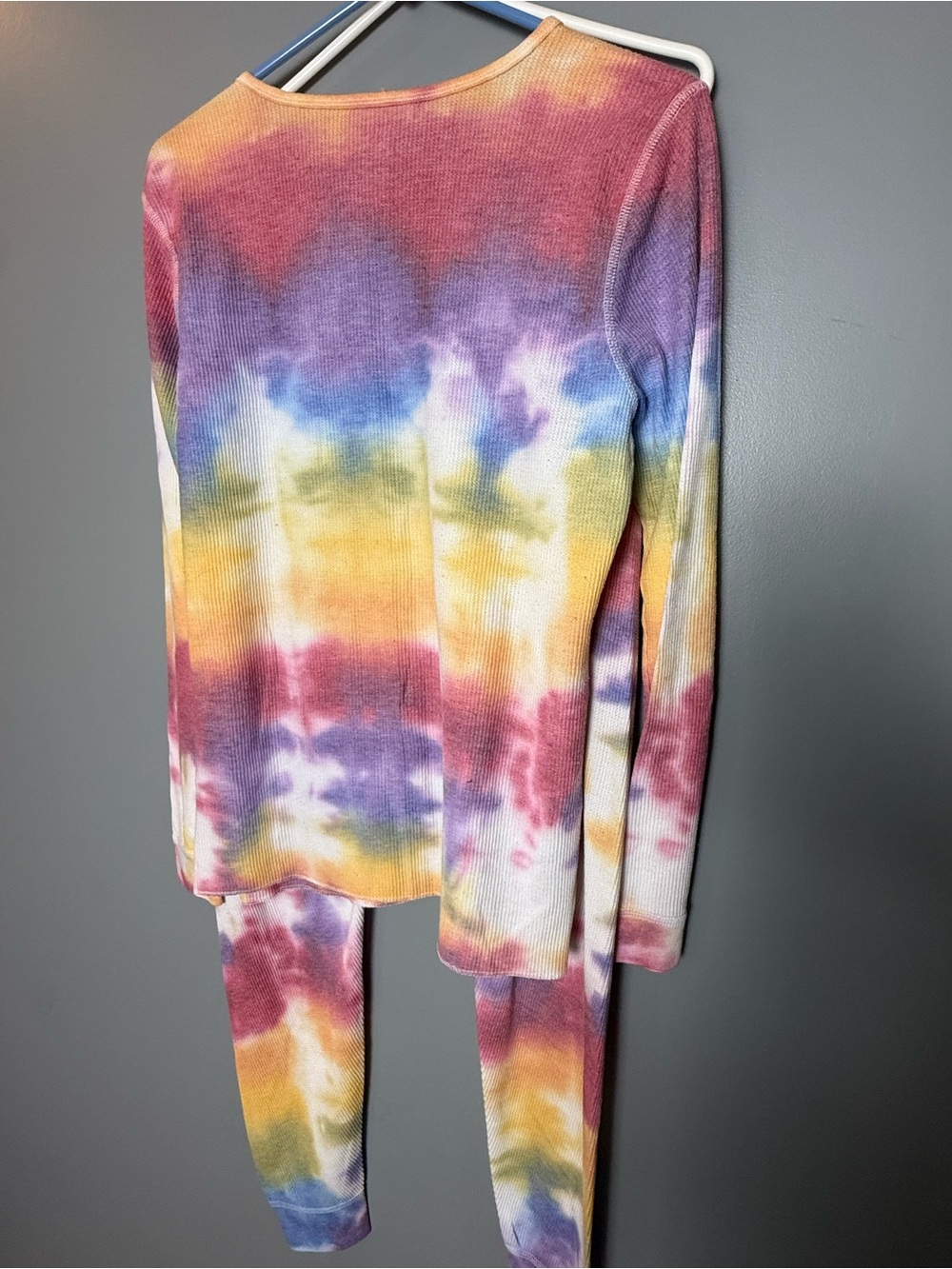 Fruit of the Loom Women's XL (16/18) Waffle Knit Thermal Pajama Set - Picture 4 of 5